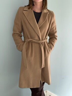 Ann Taylor Camel Tan Wrap Trench Coat